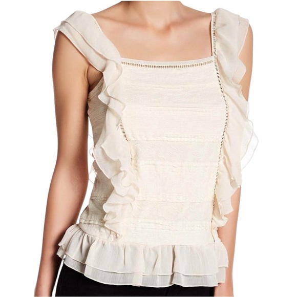 Romeo+Juliet Couture Top Ruffle Blouse Sz Medium - Picture 1 of 7